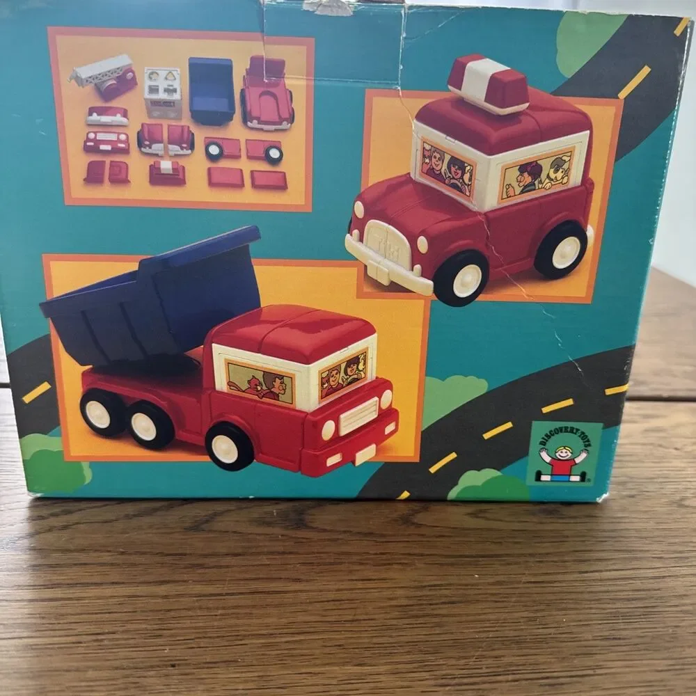 1990 Discovery Toys 4-Wheel Fun Build A Fire Dump Truck Set Vintage MISSING 1 PC